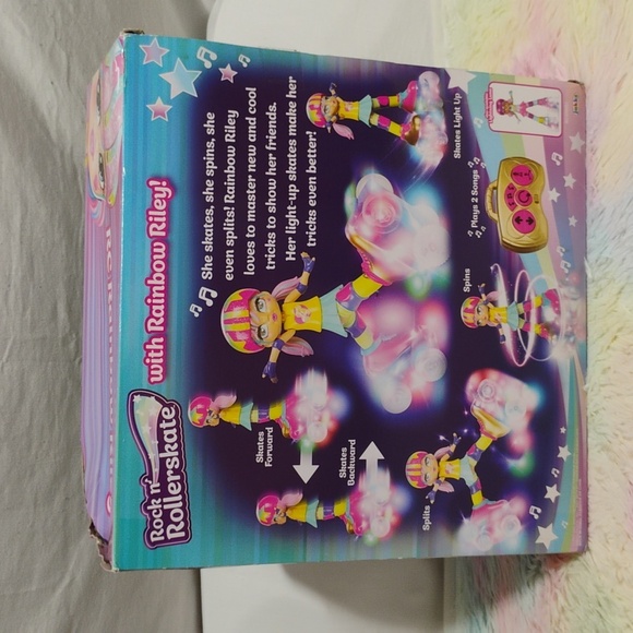Jakks | Toys | New Rock N Roller Skate Rc Rainbow Riley Lights Up Spins ...
